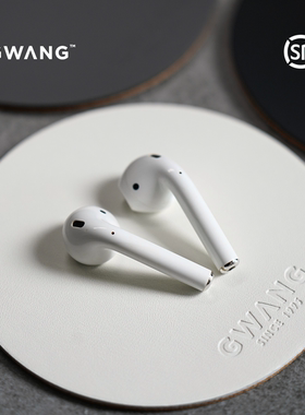 GWANG圆形皮革软木极简INS杯垫茶杯垫咖啡垫家用办公室轻奢高级感