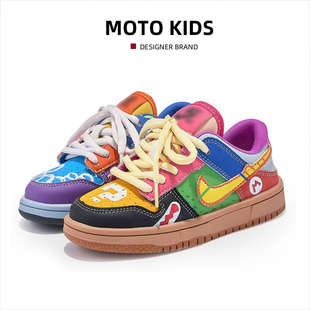 儿童运动鸳鸯鞋2026春秋新款男童鞋透气鞋子女童低帮板鞋街舞潮牌