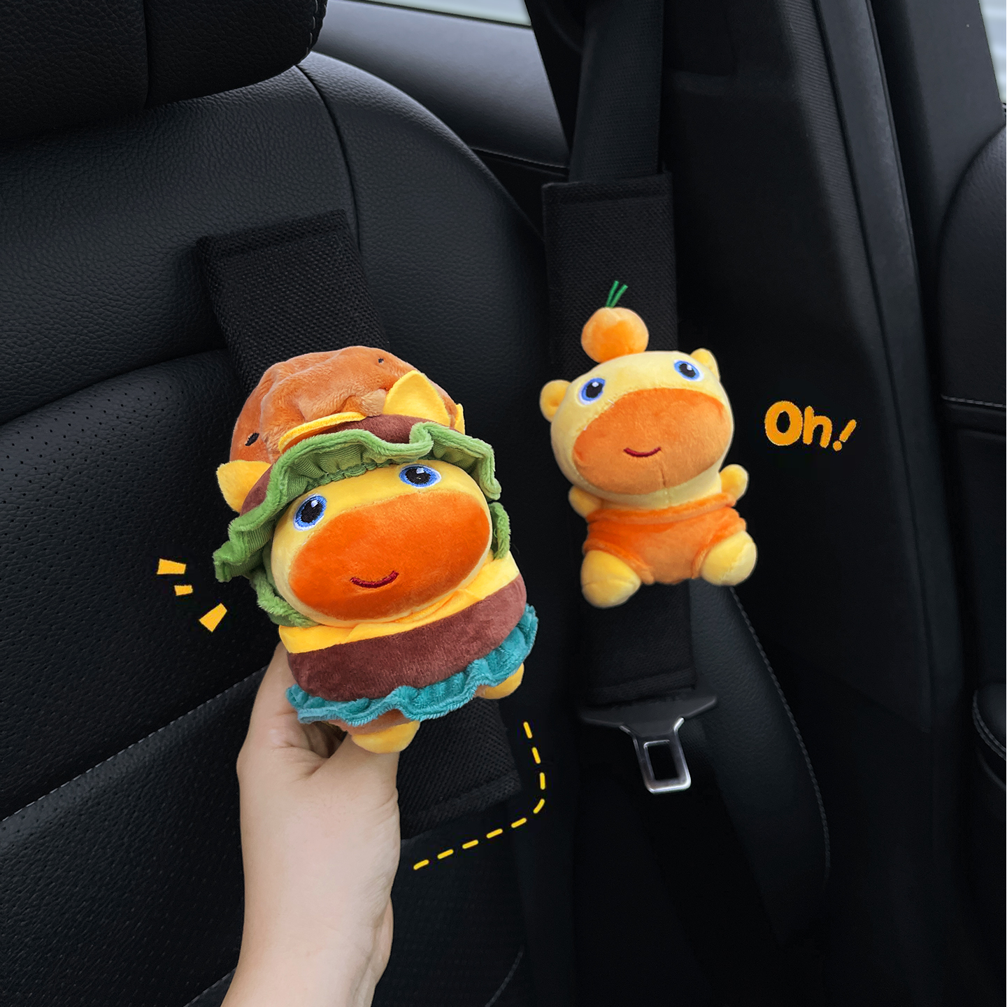 水豚噜噜汽车安全带护肩套装饰