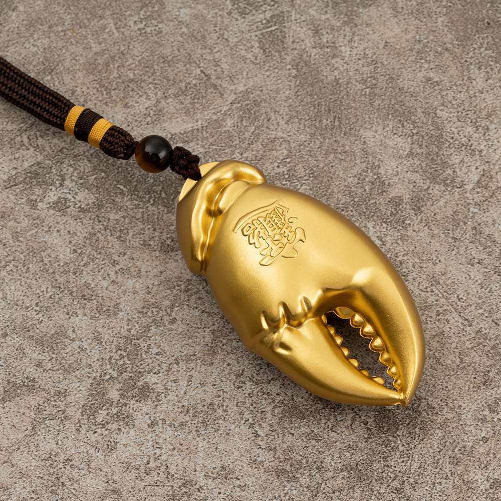 全铜摆件《手中有钱》螃蟹钳工艺品男士礼品手里手把件招财挂件