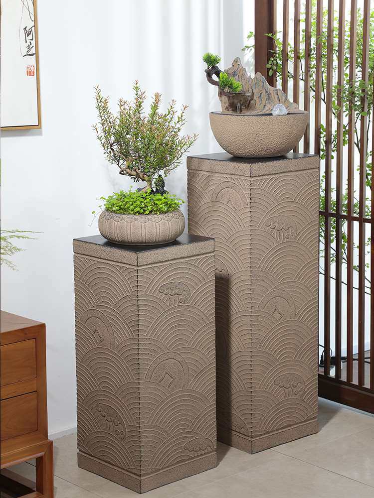 汉韵堂招财展示柱底座中式落地装饰方形展台立柱创意家居陈列柱子