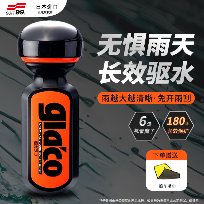 SOFT99雨敌防雨剂玻璃镀膜驱水汽车挡风玻璃油膜去除剂后视镜防水