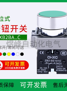纳宇平头按钮开关绿色XB2BA31C 自复位22mm红色XB2BA41C 1常开1闭