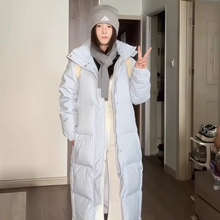 中戏棉服情侣宽松过膝加厚棉衣外套 2025新款 长款 羽绒棉服女冬季