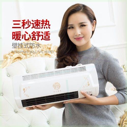 壁挂式微型迷你冷暖两用空调遥控暖风机小空调家用防水浴室节能器