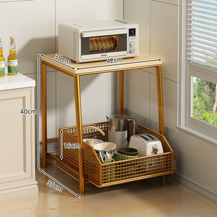 微波炉上面的置物架新款水槽工作台调料多功能双层单层靠墙烤箱架