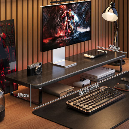 显示器增高托架新款支撑架电脑笔记本架子办公收纳盒悬空架桌加长