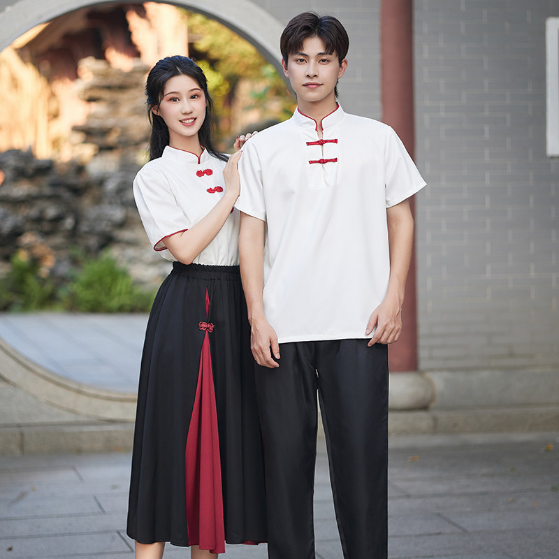 民国风班服高中初中学生毕业照套装中国风合唱舞蹈比赛演出服男女