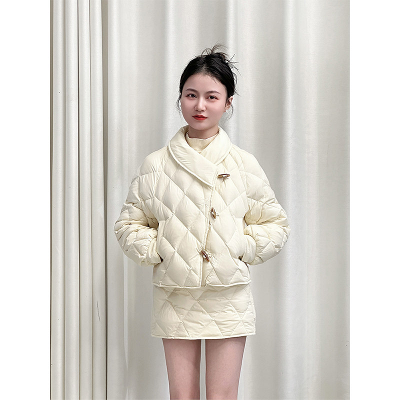 【南岛初雪】小娜椒小个子冬季百搭时尚气质菱格短款羽绒服外套女,女装/女士精品,羽绒服,淘宝优惠券,粉丝福利购,淘宝优惠卷