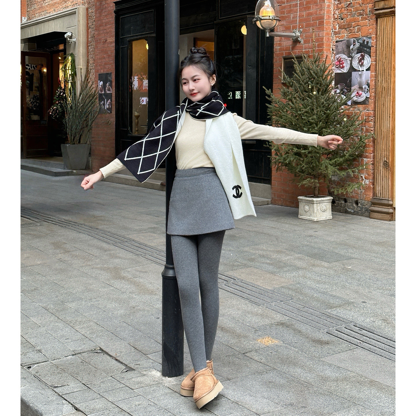 【时髦玩家】小娜椒小个子秋冬2025高腰加厚毛呢遮跨百搭半身裙女,女装/女士精品,半身裙,淘宝优惠券,粉丝福利购,淘宝优惠卷