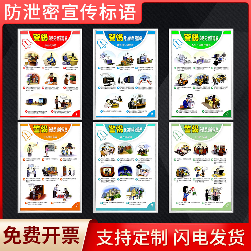 防泄密宣传标语提示牌