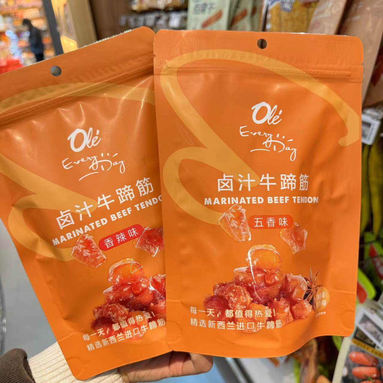 ole超市卤汁牛蹄筋香辣味五香味108g