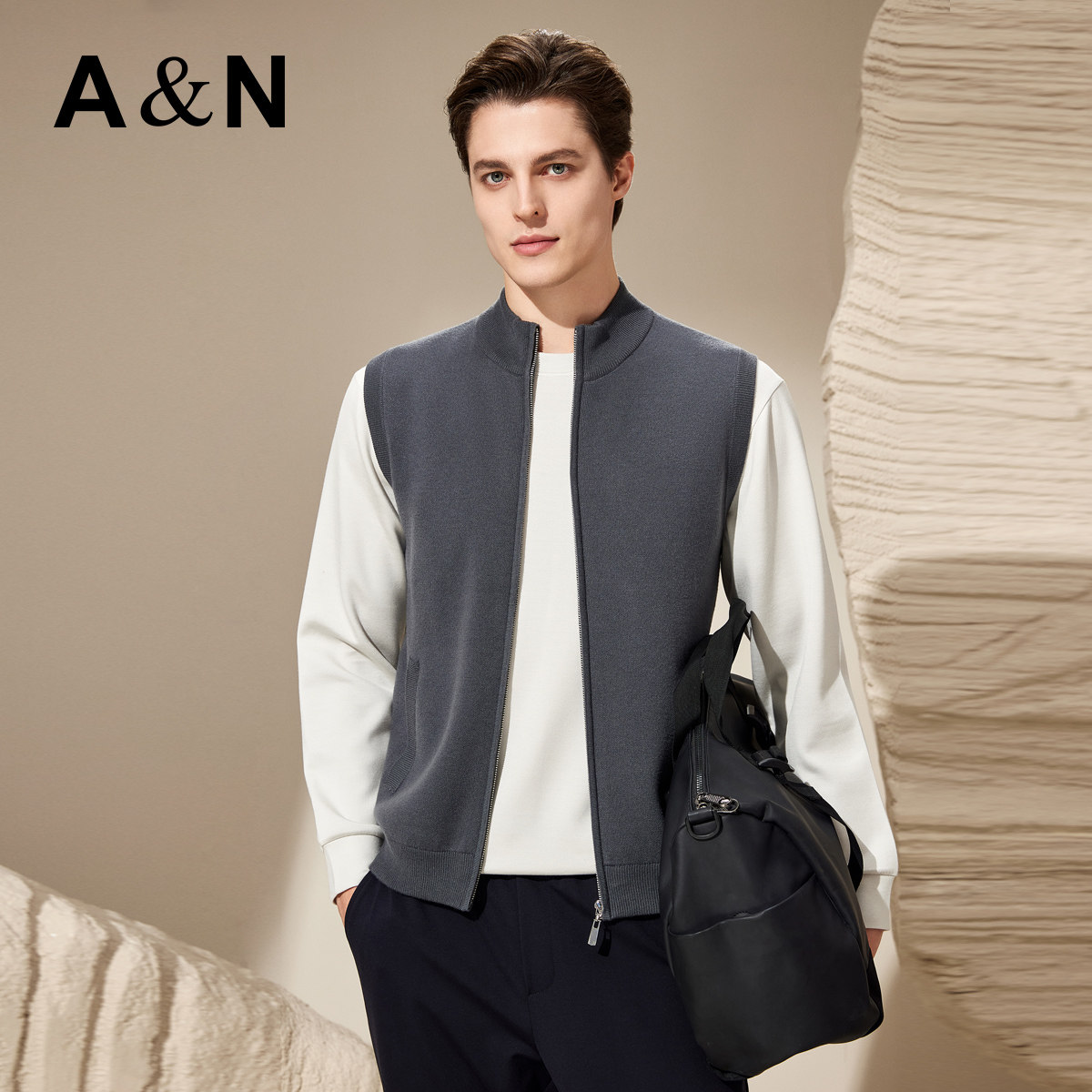 【创新升级 可机洗羊毛】加厚紧致百搭马夹外套男针织背心马夹,男装,常规马甲,淘宝优惠券,粉丝福利购,淘宝优惠卷