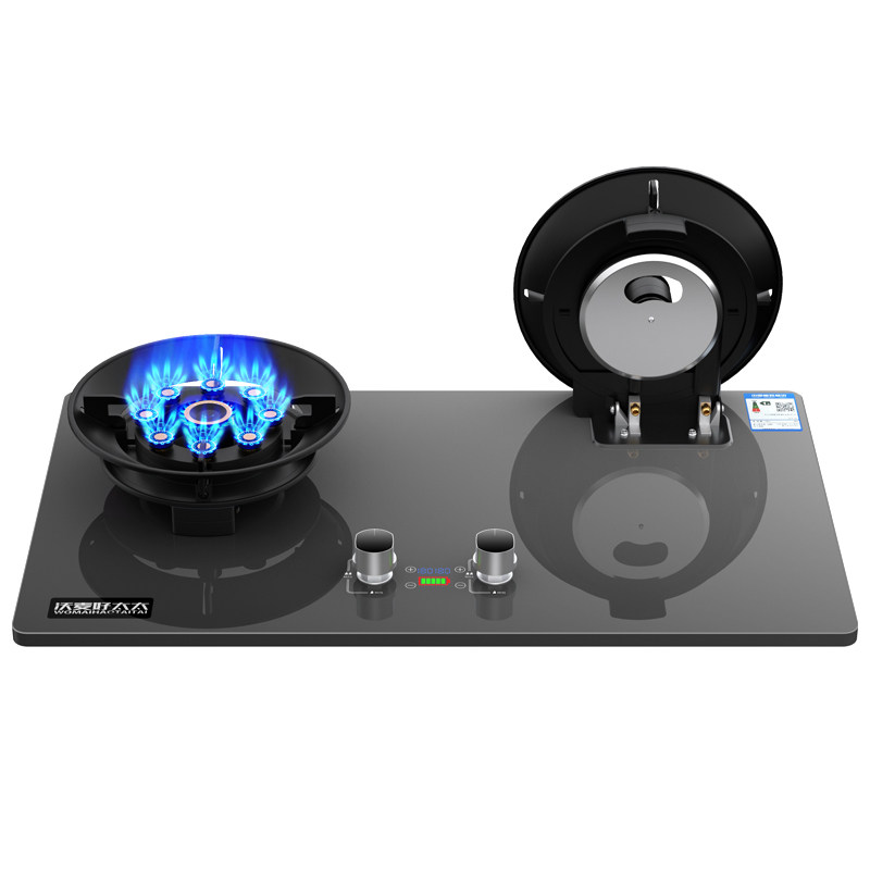 好太太燃气灶灰色双灶家用天然气嵌入式液化气灶台式猛火炉煤气灶