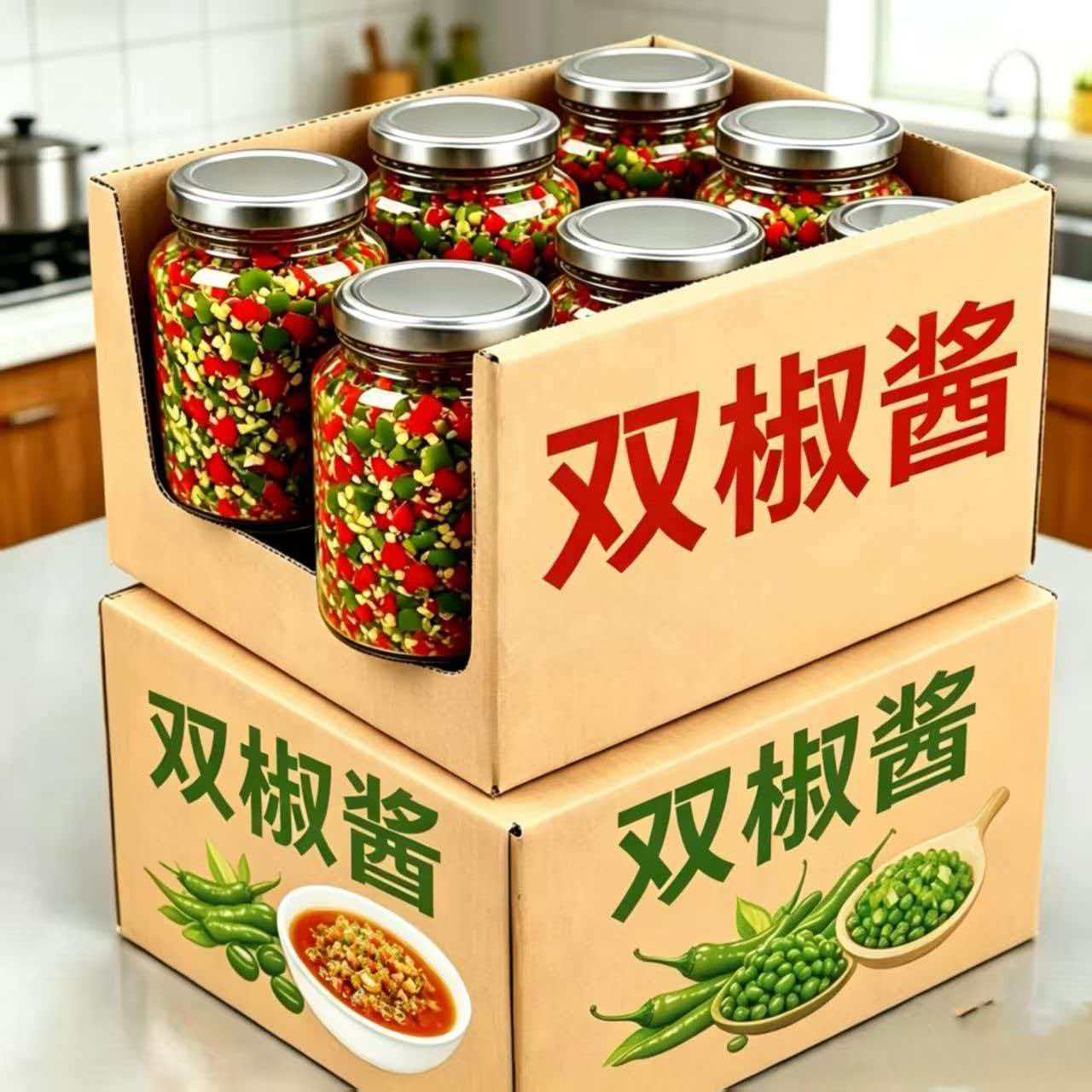 双椒酱蒜蓉辣椒酱四川剁椒下饭酱拌饭酱剁椒酱拌面香辣特辣瓶装
