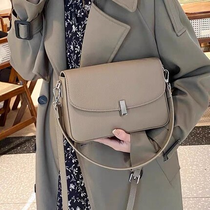 大容量真皮包包百搭斜挎包斜挎包女2026新款气质时尚真牛皮单肩包