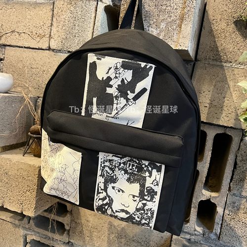 ERD忧郁的富二代23SS贴布潮流书包ins风格小众时尚男女同款双肩包