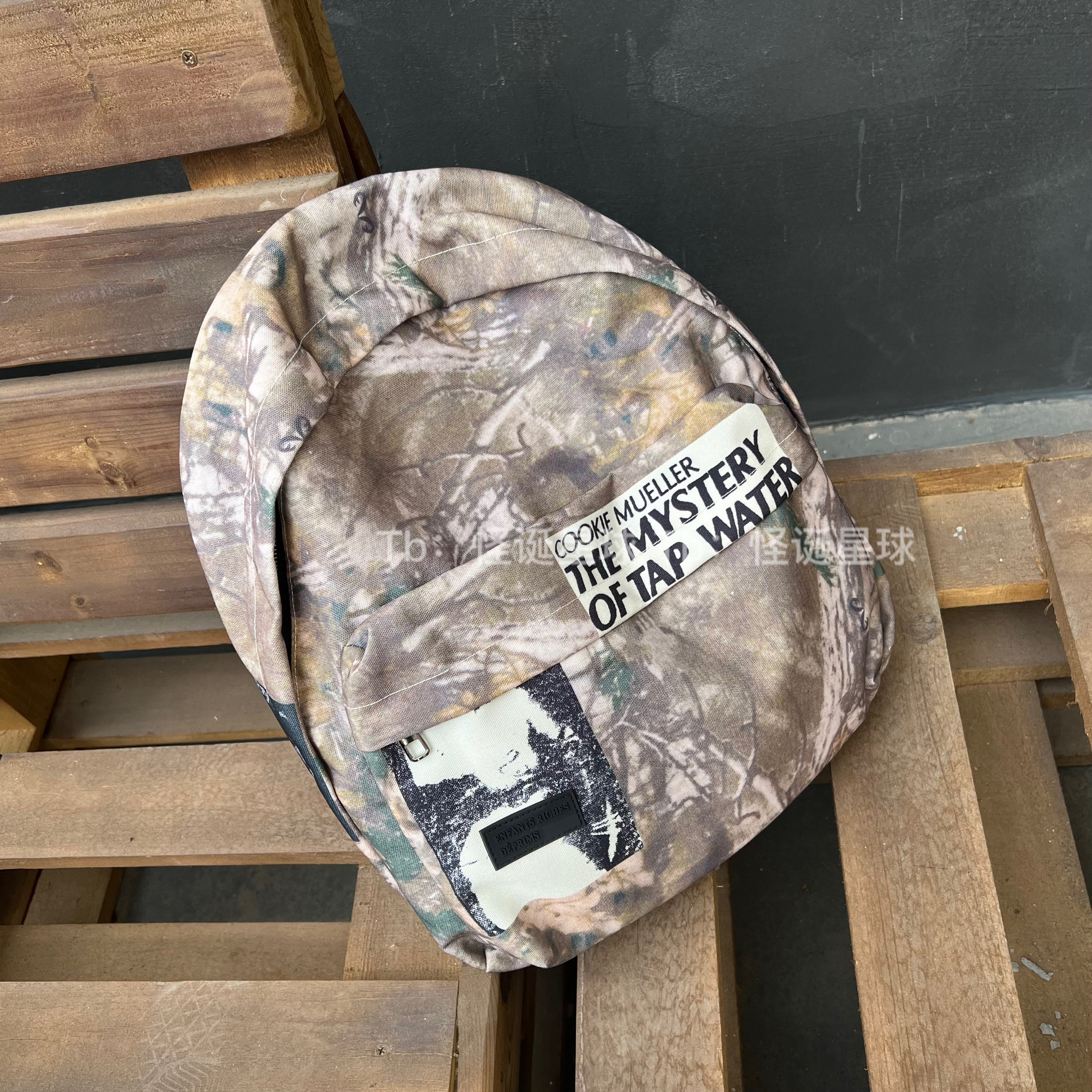 ERD富二代重磅Realtree树枝迷彩书包贴布拼接帆布双肩包旅行背包