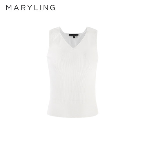 MARYLING百搭V领针织背心