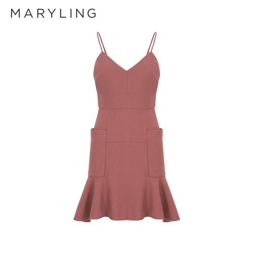 MARYLING吊带收腰鱼尾裙