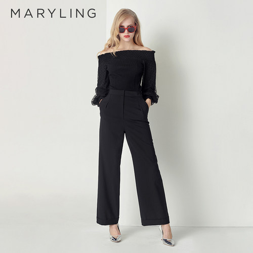MARYLING泡泡袖针织上衣