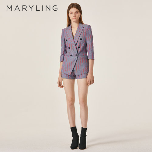 MARYLING条纹西装裤休闲