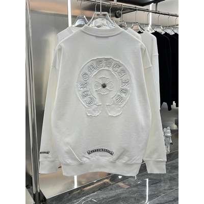 300斤加大码高街十字架贴布卫衣