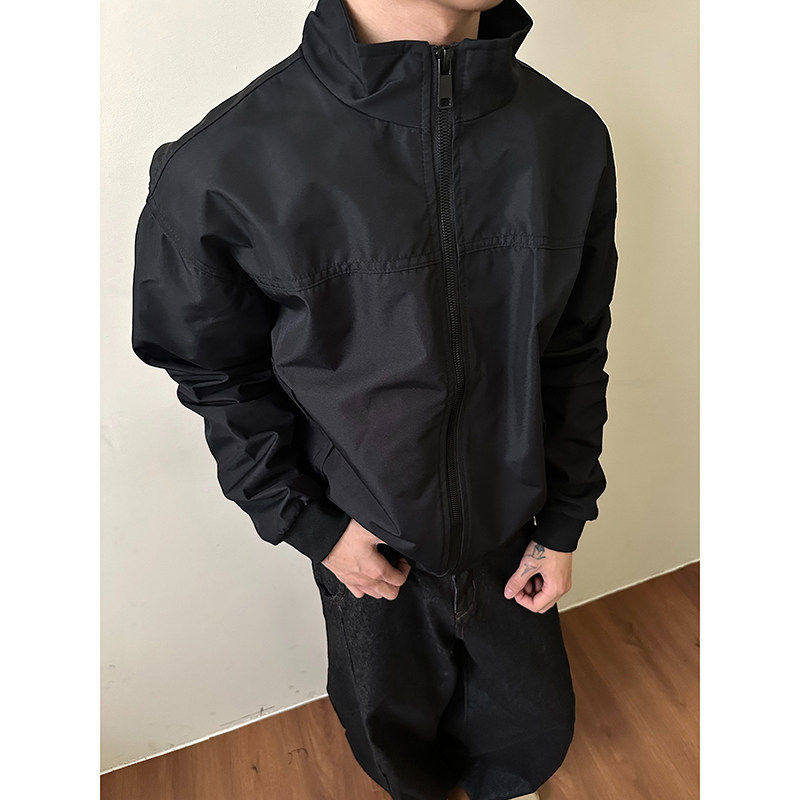 美式高级感痞帅正肩飞行夹克外套男款春冲锋衣cleanfit立领棒球服