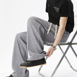 百搭cleanfit休闲长裤 男潮牌新款 子 拖地宽松垂感直筒运动卫裤 美式