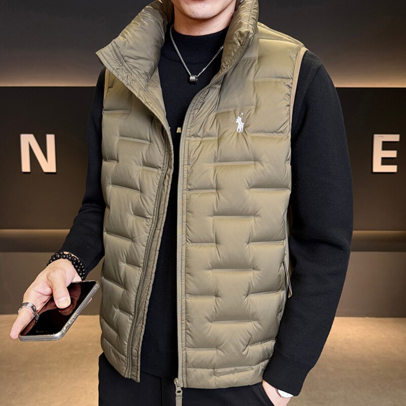 羽绒马甲男秋冬季立领加厚保暖潮