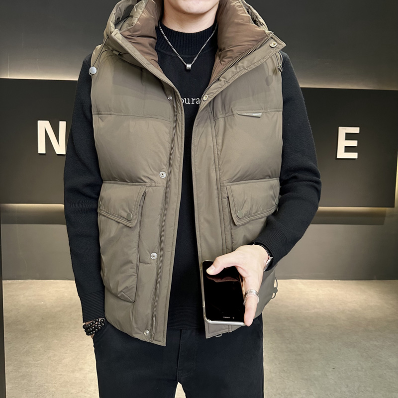 韩版潮流坎肩外套羽绒马甲男士潮