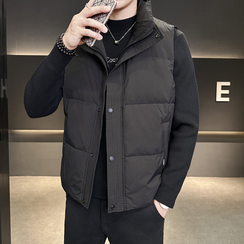 店主风2025羽绒马甲男冬季潮流立领加厚保暖背心男士外穿坎肩外套,男装,羽绒马甲,淘宝优惠券,粉丝福利购,淘宝优惠卷