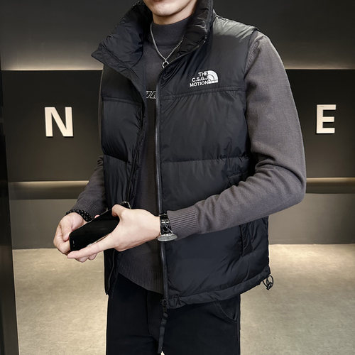 2025冬季新款刺绣坎肩羽绒背心男