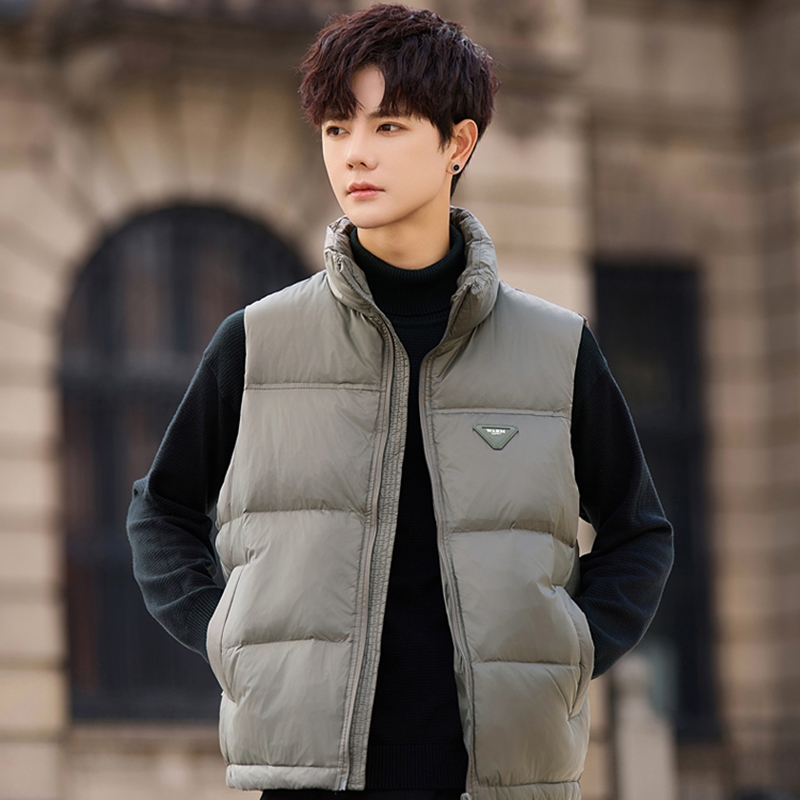 保暖背心马夹夹克潮流短款立领男