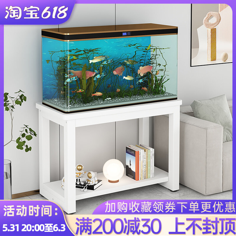 鱼缸架钢木底柜客厅金属架子铁艺置物G架储物架子鱼缸桌子底座底
