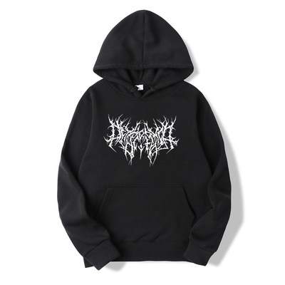 Simple Printed Long Sleeve Couple Hoodie  简约印花长袖连帽衫