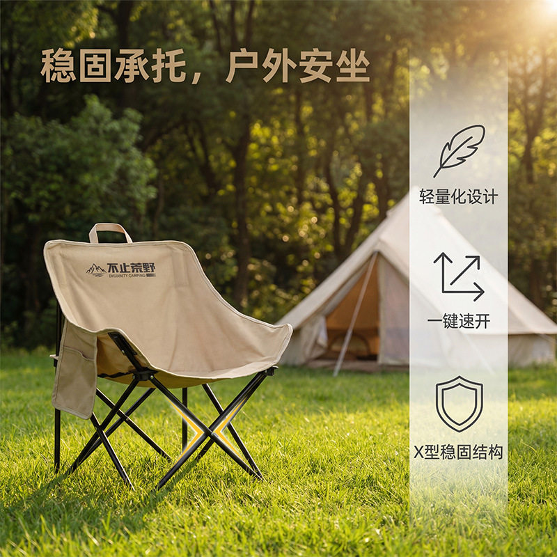 月亮椅露营椅子户外折叠