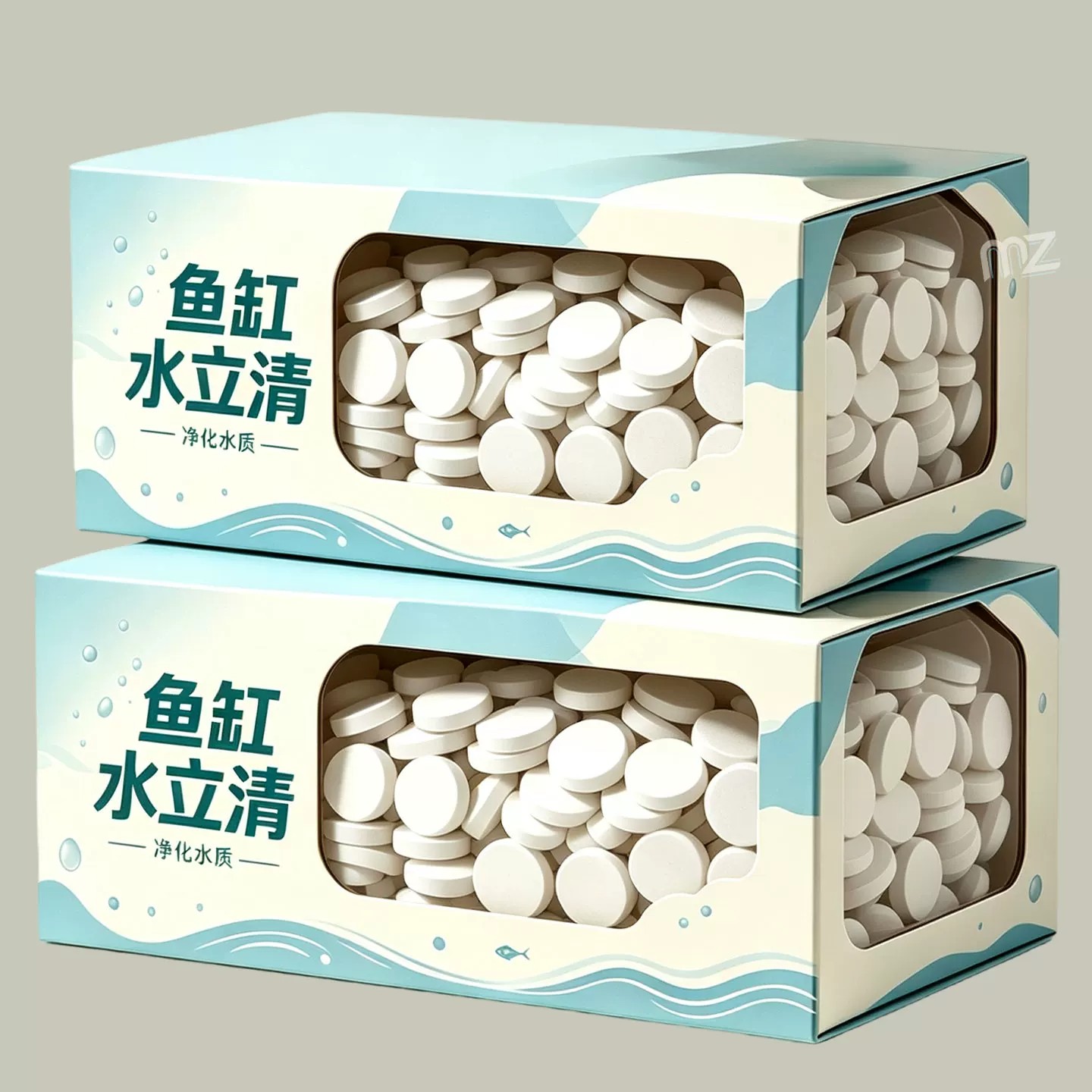鱼缸净水片净化水质澄清清澈除臭去腥水族箱鱼池清水养鱼鱼缸专用