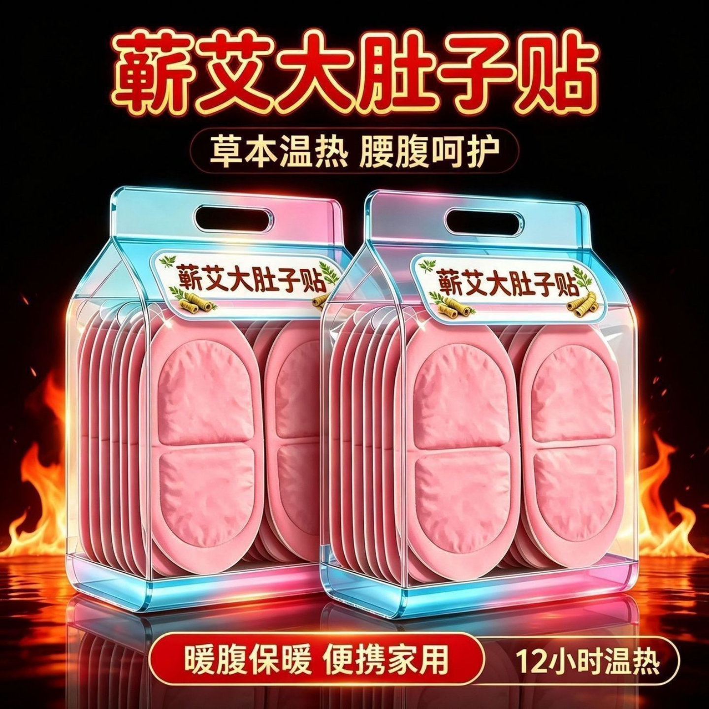 【抢30贴】蕲艾将军藤大肚子贴草本蒸汽艾灸热敷贴肚子腰腹贴