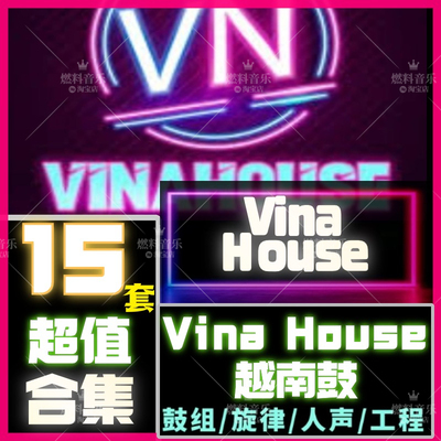 Vina house越南鼓FL工程DJ素材采样音色土嗨舞曲咚鼓电音FLstudio