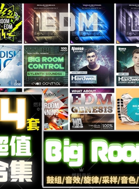 Big Room House电音音源血清sylenth1音色lead鼓组采样FLstudio