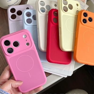 惠恩惠适用于苹果17promax手机壳磁吸液态硅胶防摔保护套iphone17全包情侣新款ins高级感纯色简约小众多巴胺