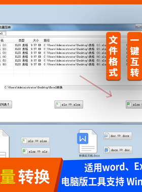 Word文档doc转换docx工具表格批量另存Excel多个文件格式处理软件