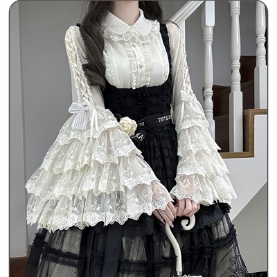 华丽大姬袖Lolita衬衫蕾丝doll感