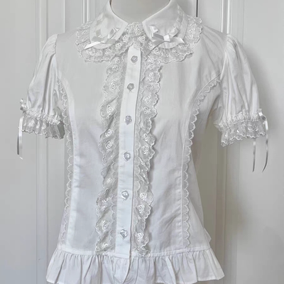 Lolita古早娃娃领上衣姬袖内搭