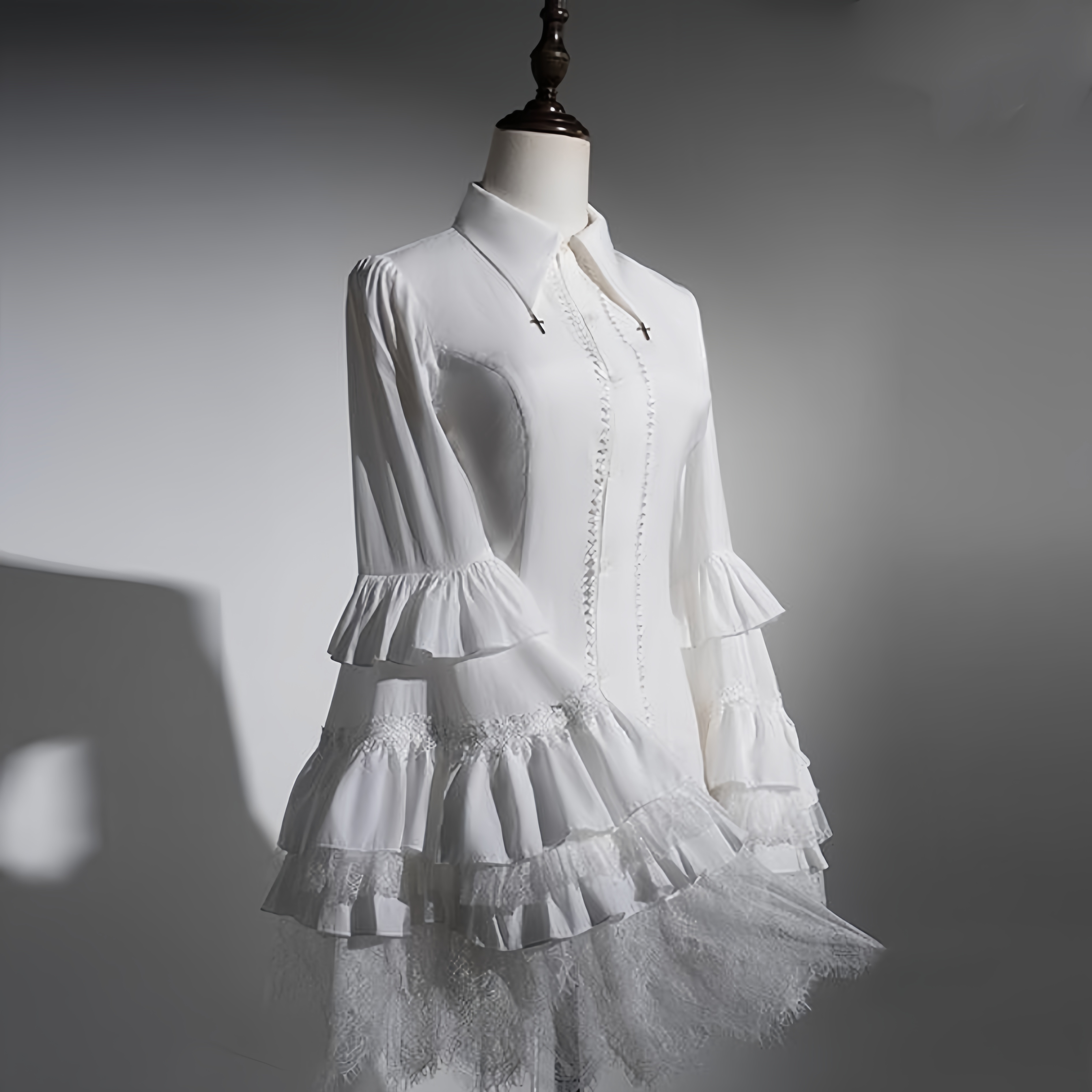 哥特风Lolita姬袖内搭衬衫宫廷风