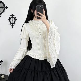 内搭doll感上衣中世纪宫廷风洛丽塔衬衣 衬衫 lolita洋装 立领大姬袖
