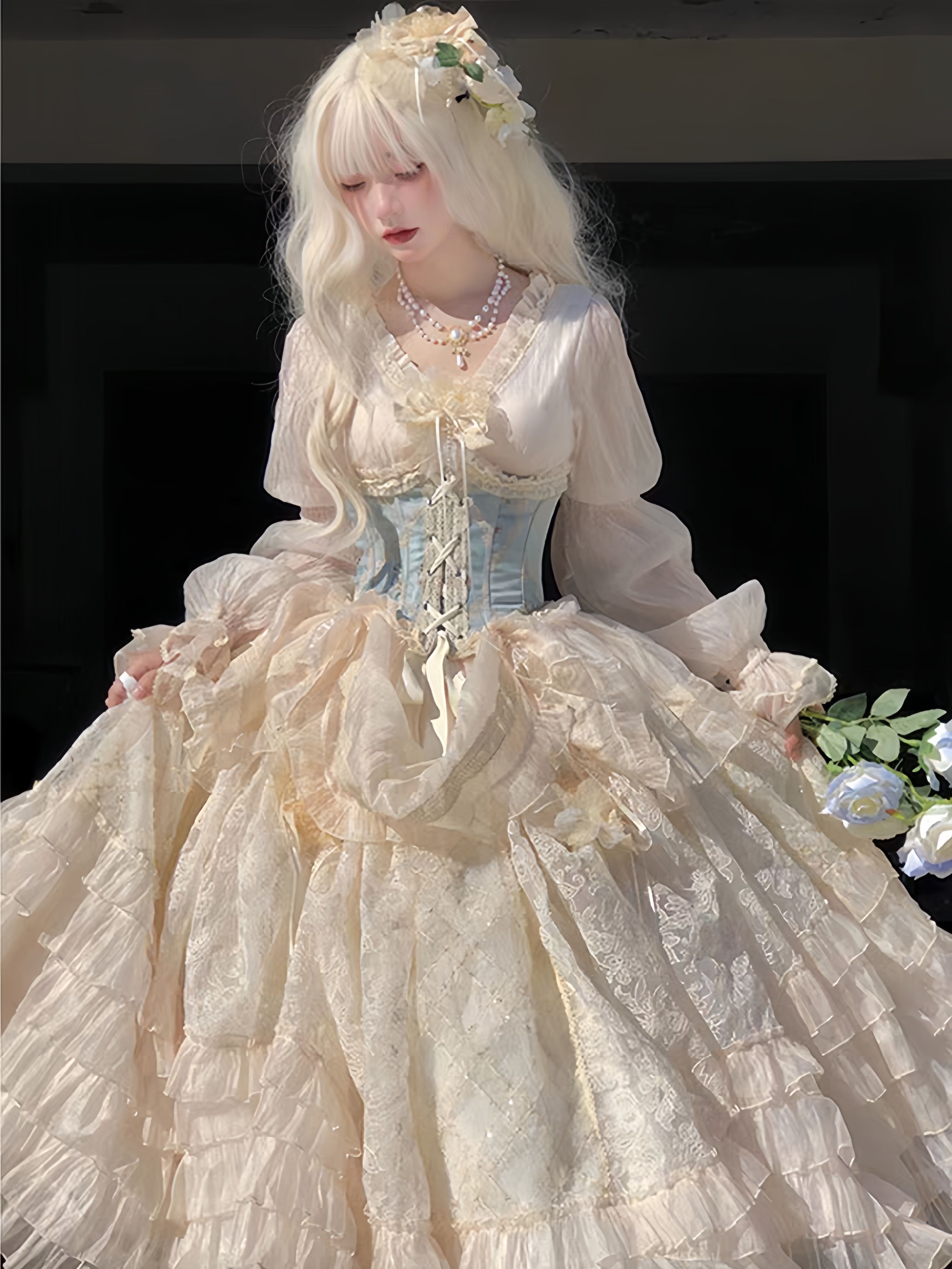 花嫁lolita洋装公主裙生日小礼裙
