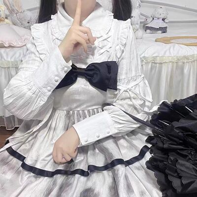 洛丽塔长袖内搭羊腿袖茶歇风衬衣