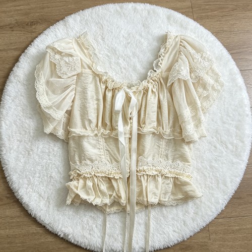 Lolita内搭蕾丝网纱优雅cla系衣